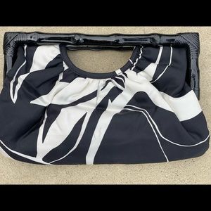 Banana Republic silk Clutch/ Bamboo pattern